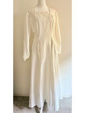 Vintage 1940s Long Sleeve Wedding Dress In XL In Good Condition